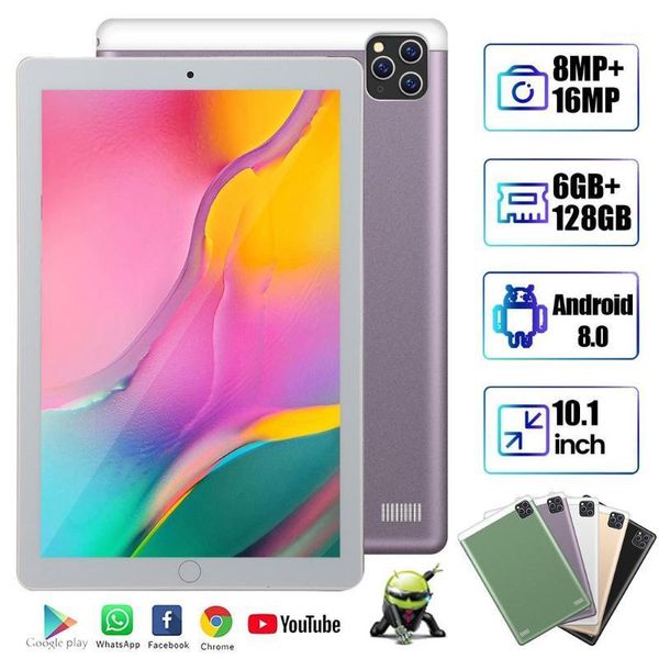 

2020 android 9.0 tablet pc 10.1 inch 6g+128gb wifi tablet arge 1280*800 ips screen dual sim cameras 4g call phone kids1