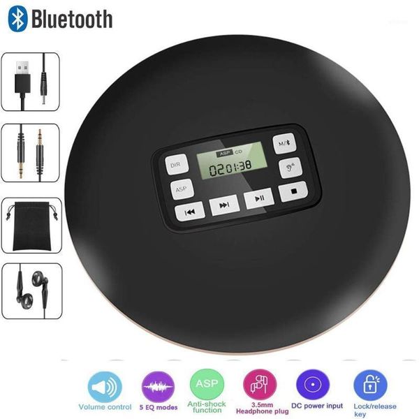 

bluetooth portable cd player, small walkman cd player with led display, anti-skip/shockproof, personal music player1