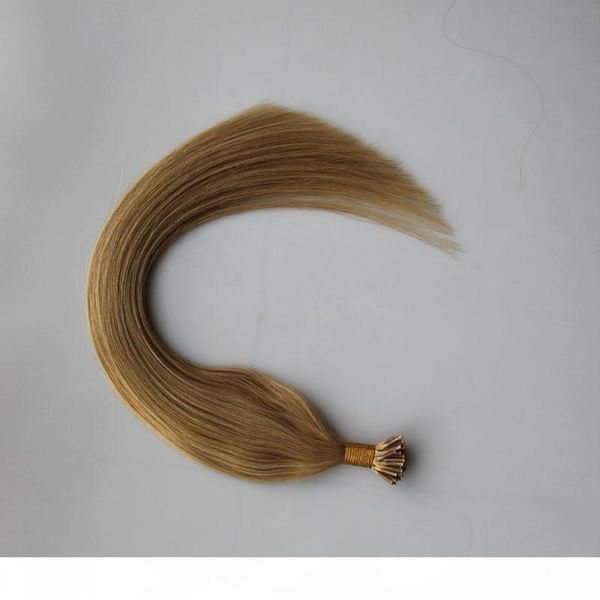 

fusion hair extensions straight pre bonded human hair 100g remy keratin european human hair on capsule, Black