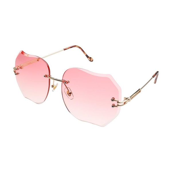 

new rectangle frameless women sunglasses color ocean sheets trimmed sunglasses for woman driving metal rimless gradient oculos, White;black