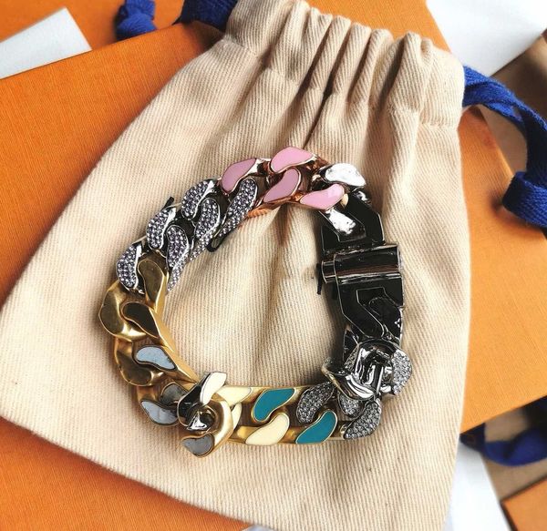

stainless steel bracelet necklace screw men diamond jewelry women mens bracelets bangle with original box, Silver