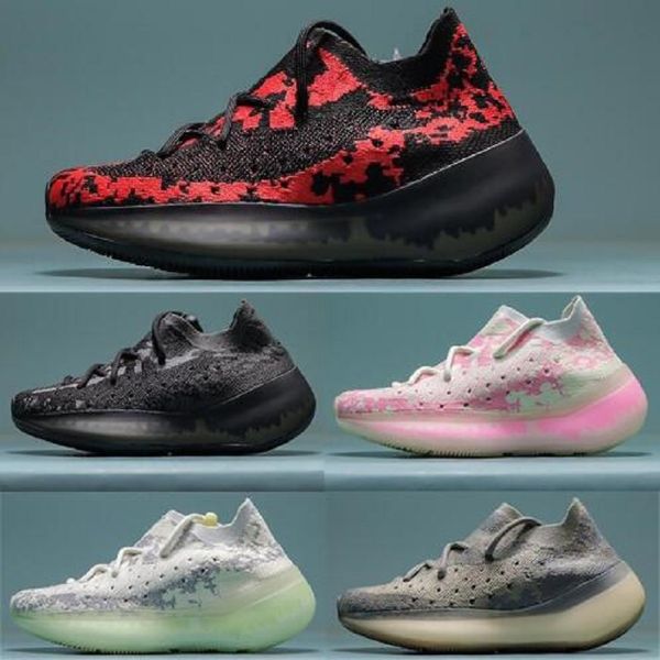 

500 new 380 men women running shoes triple black alien shoe salt mist reflective mens womens trainers sports sneakers