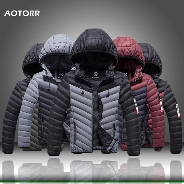

winter coat men patchwork casual hooded parka jacket homme slim fit jackets streetwear coats 2020 sporty fashion winterjas heren, Black