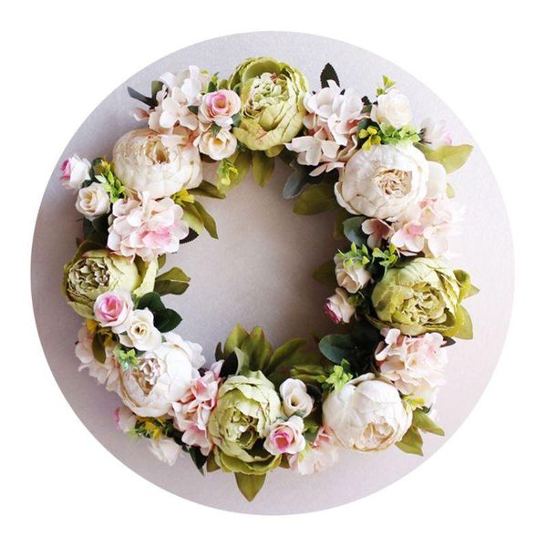 

peony simulated garland rattan ging decoration pgraphy props wedding wreath flower christmas garland home door decoration