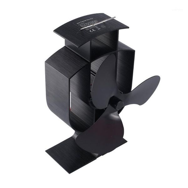 

yl-401 creative portable fireplace thermal power blower three leaf stove fan blower for oven wood stove1