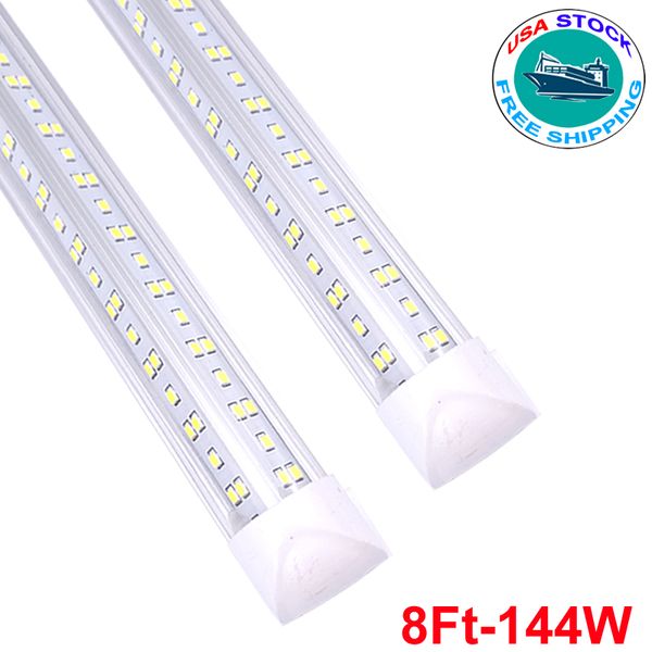 LED-Glühbirne, 4, 5, 6, 8 Fuß, coole T8-Röhre, integrierte V-Form, 4 Fuß, 8 Fuß, Kühltür, Gefrierschrank, fluoreszierende Ladenlampe auf Lager