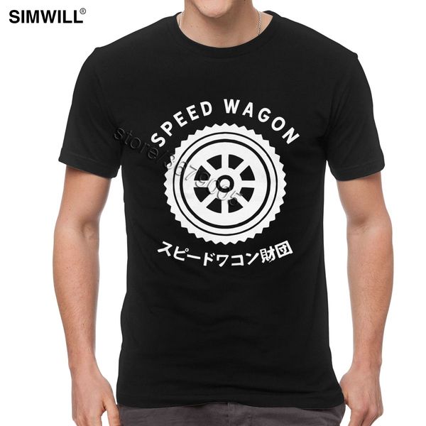

men's speed wagon tshirt unique jojo bizarre adventure short sleeves eco printing crew neck slim fit hooded sweatshirt hoodie men t shi