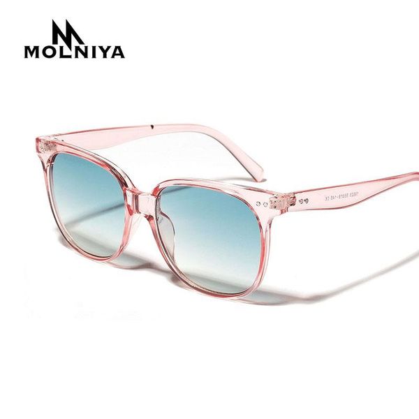 

sunglasses molniy 2021 candy color ladies pink frame transparent ocean lens glasses men's vintage, White;black