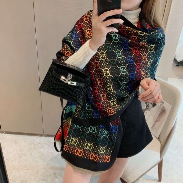 

20208new fashion brand designer sc cashmere shawl wrap women's girls ladies soft fringes solid scarf