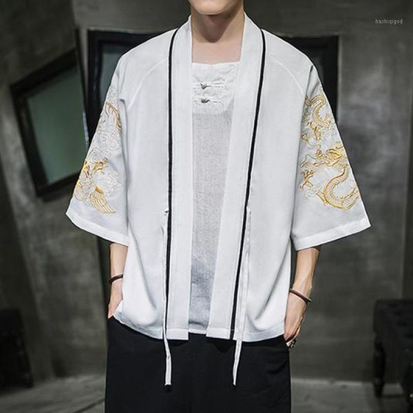 

5xl couple harajuku kimono shirts 2020 man japanese streetwear hip hop summer shirts male linen vintage desginer clothes men1, White;black