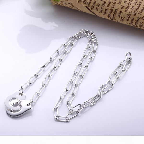 

wholesale price france famous brand jewelry dinh van necklace for women fashion jewelry 925 sterling silver handcuff necklace link choker