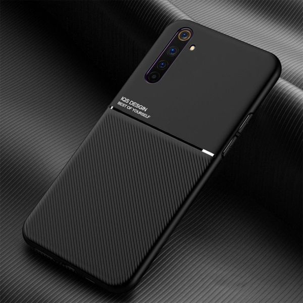 

for oppo realme 6 pro classic tilt strip grain magnetic shockproof pc tpu case