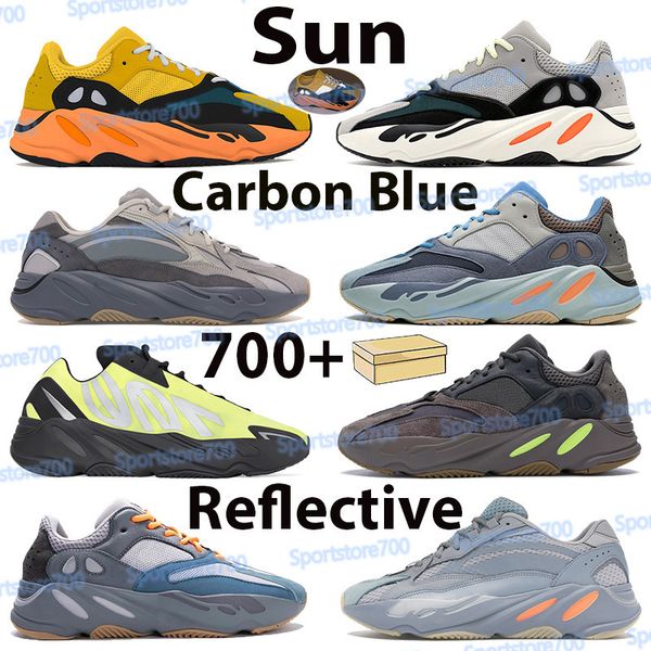 

with box 700 running shoes mens sports sneakers sun carbon teal blue inertia triple black solid grey magnet analog reflective women trainers