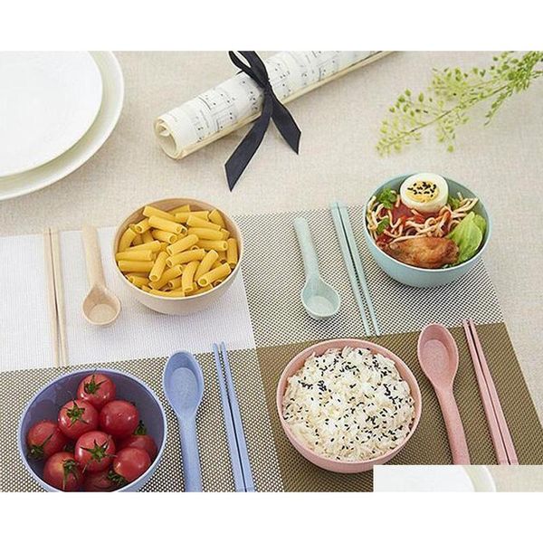 

2017 new bowls creative wheat straw products cartoon children rice bowl tableware fruit bo sqcluu lyqlove