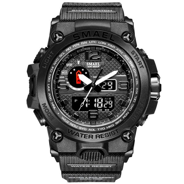 

2021 new smael quartz ditigal mens watch high school student mens watches multifunction all black sport watches a05a9, Slivery;brown