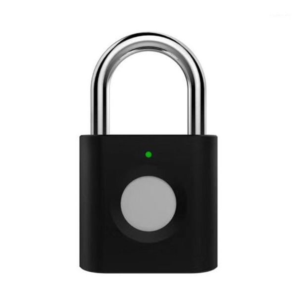 

luggage fingerprint padlock usb smart keyless lock zinc alloy induction lock multi-recorded door1