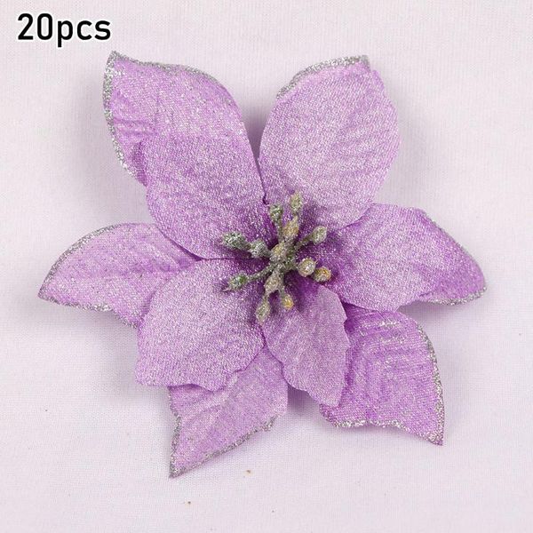

xmas christmas glitter flower decor holiday seasonal ornaments decoration