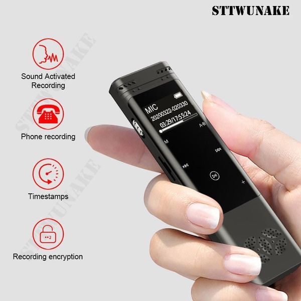 

sttwunake dictaphone voice recorder mini audio mp3 player professional sound digital recording record hd activated1