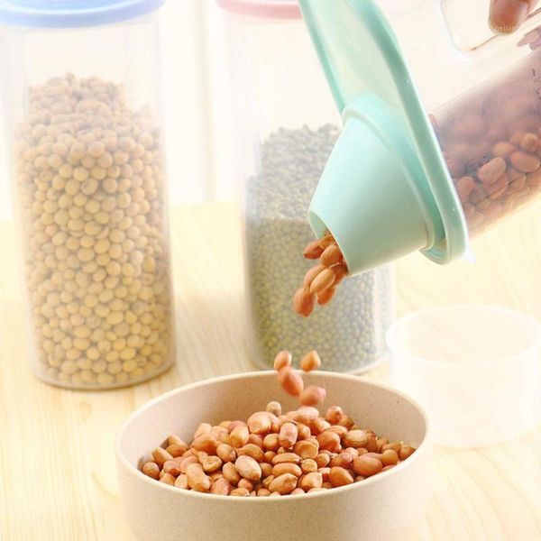 

storage bottles & jars 4pcs container large capacity airtight dry durable1
