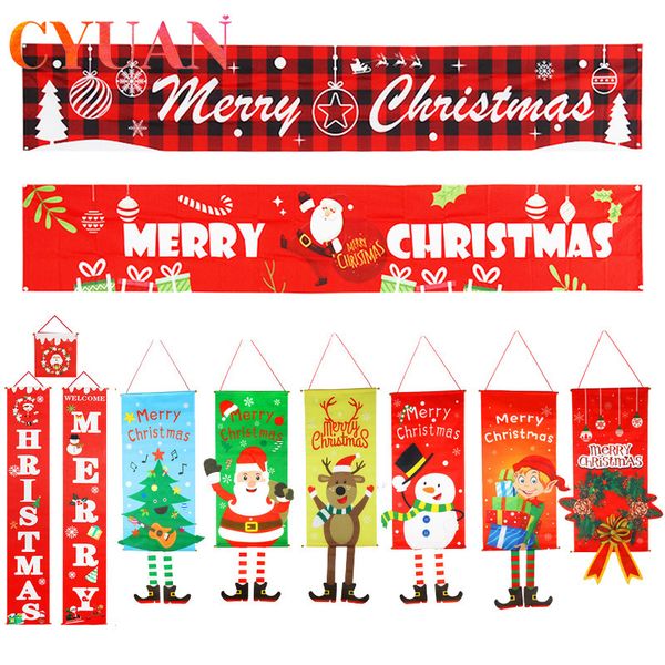 

cyuan santa claus открытый баннер с рождеством для дома 2020 рождественские украшения noel natal с новым годом 2021