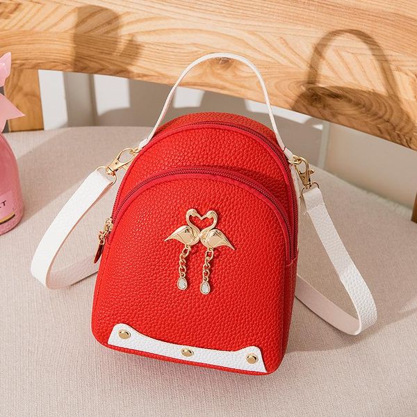 

2020 fashion women bags leisure pu leather potable women shoulder strap small cute backpack candy color cute mini tote