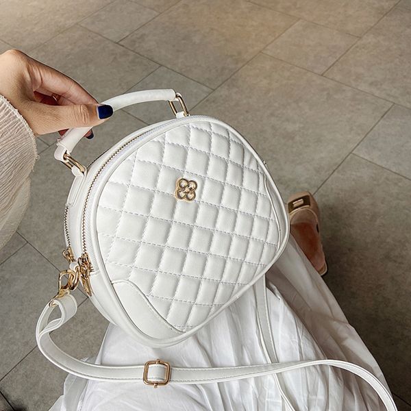 

small women 2020 new fashion printing simple and versatile small round bag ins style one shoulder cross over soft leather bag for women jdh