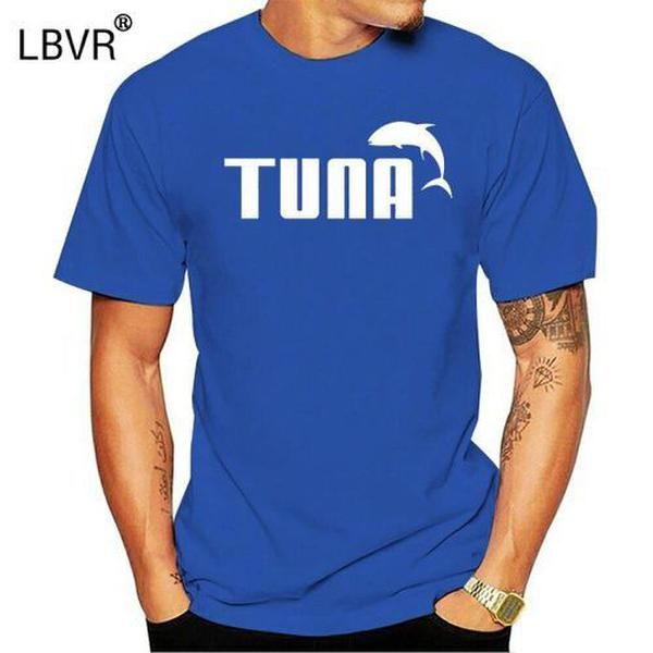 

tuna tshirt fashion pumsa parody fishing birthday dad slogan father's day funny men gift unisex, White;black