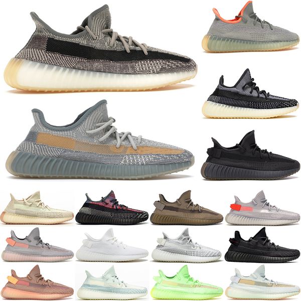 

kanye west eliada carbon zyon yecheil black zebra cream white mens womens running shoes sport big size des chaussures with box us5-13