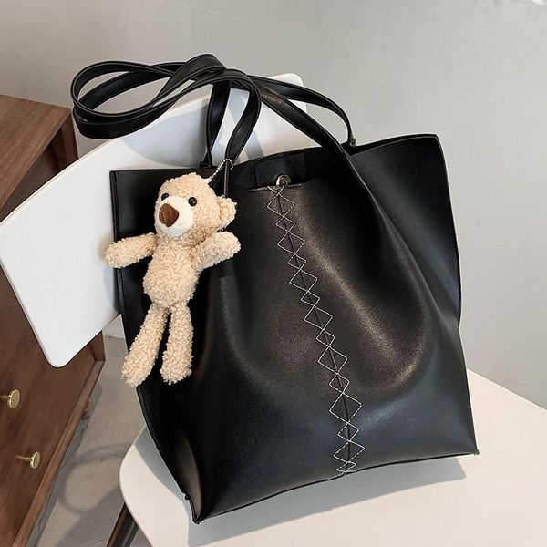 

shoulder bags veryme fashion women totes shopping pack large-capacity bucket soft leather female handbags retro bolso negro piel