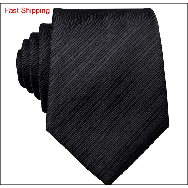 

fast shipping silk ties for men black solid jacquard woven with handkerchief and cuffs wholesale fashion we qylijh dh_seller2010, Black;blue