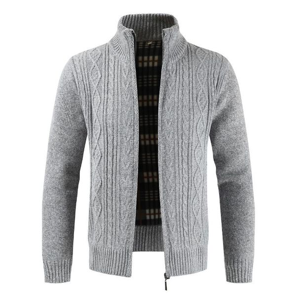 

2021 autumn cardigan men sweaters thick warm knitted sweater mens jackets coats male clothing casual knitwear, White;black