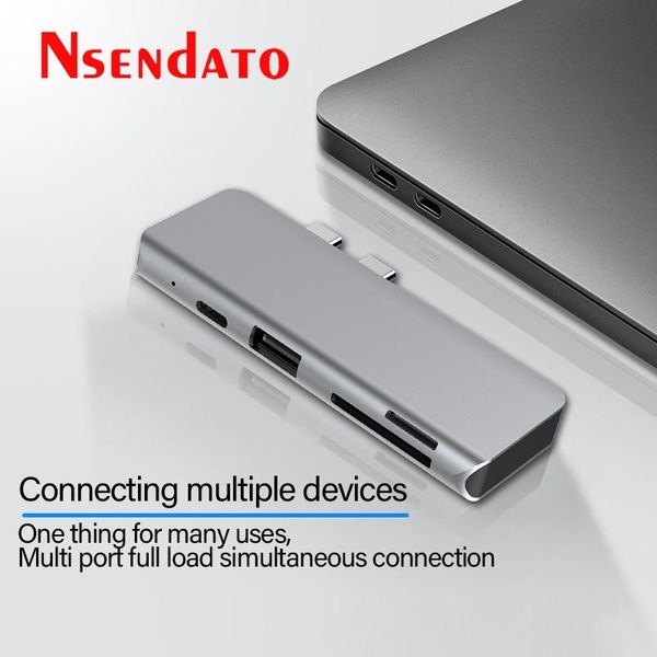 

5 в 1 4k usb 3.1 type-c-концентратор к hdmi адаптер 4k usb-концентратор с c 3,0 tf sd слот чтения pd dock для pro / air 2020/2020