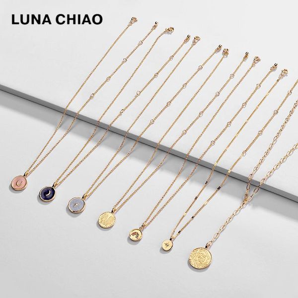 

chains chiao 2021 spring summer layering stacked dainty chain delicate link pendant necklaces, Silver