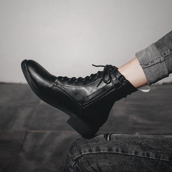 

boots women's shoes boot basic ankle classic fashion microfiber leather soft comfortable warm autumn winter plus size, Black