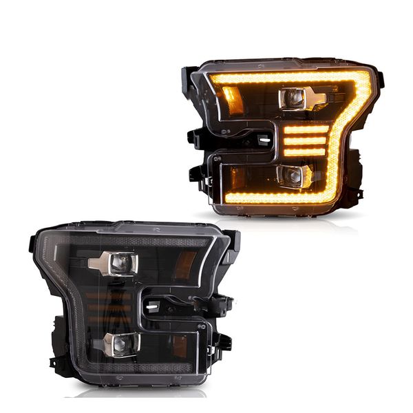 

for ford f150 2015-2017 headlights start-up style turn signal light 2016-2021 ford raptor steering headlight assembly