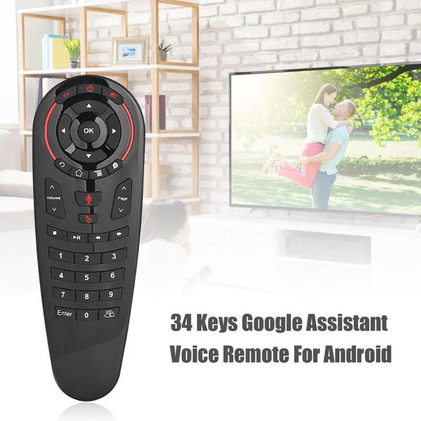 

g30 2.4g wireless voice air mouse keyboard ir learning gyro motion sensing smart remote control for game android tv box pc