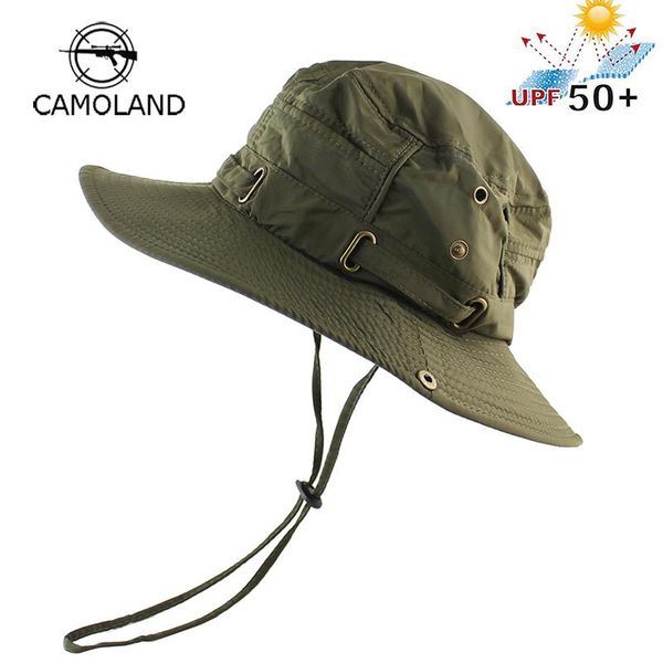 

cloches upf 50+ beach cap bucket hat men women boonie summer uv protection army hiking tactical outdoor sun fishing, Blue;gray
