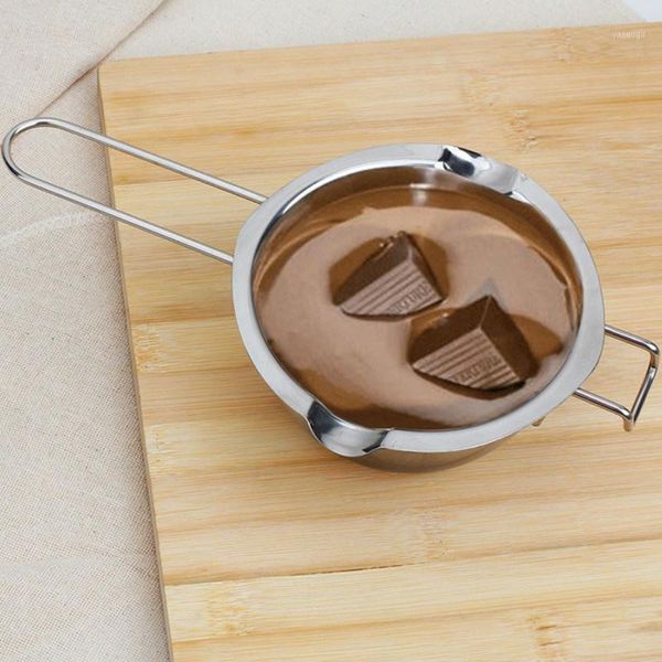 Utensili per pasticceria da forno All'ingrosso- 1Pc Pentola per fondere il cioccolato in acciaio Ciotola per versare il latte per il burro Cucina Panetteria Miscelazione Gadget per l'aiuto Bakeware