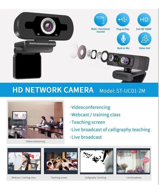 

camcorders computer pc lap2mp usb2.0 webcam 1080p hd camera with microphone for home game cam built-in 1