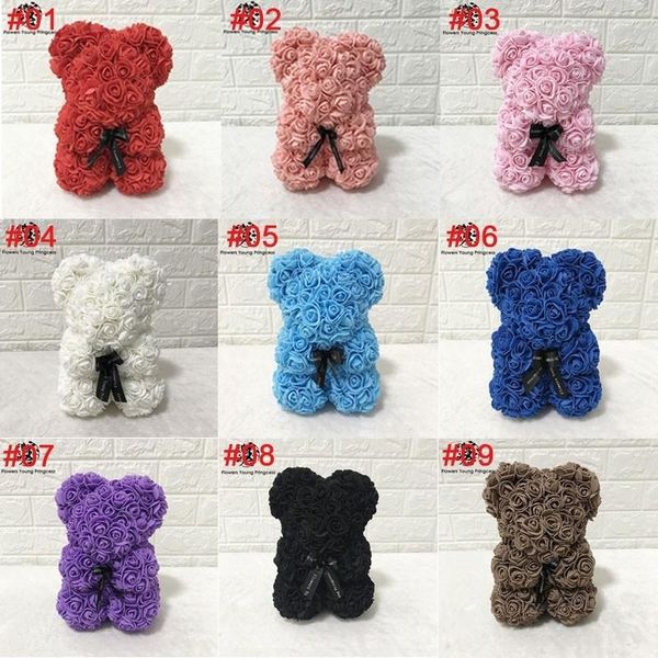 

bear rose birthday gifts 25cm cute romantic gift flowers with 2020 box wedding decoration ood4187 valentine's day solid creative pwhxi