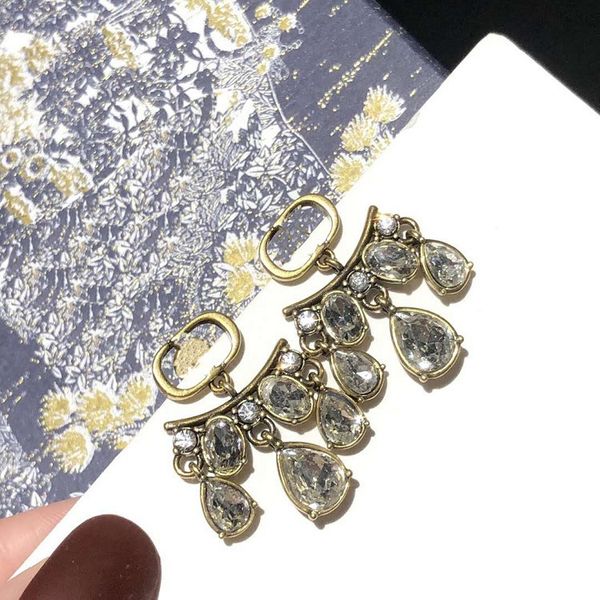 

dijia d главная 2020 new water drop алмазный свет дизайнерская универсальный s925 silver pin серьги, Golden