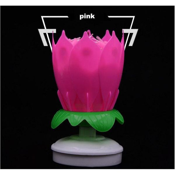 

new colorful petals music candle children birthday party lotus sparkling flower candles squirt blossom flame ca wmtnzb pets2010