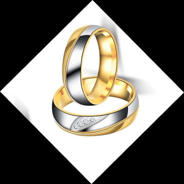

accessories stainless steel diamond titanium lovers korean zircon ring, Silver