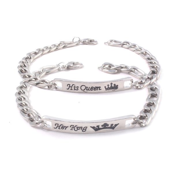 

factory2g7fking queen fashion letter his her bracelet couple
