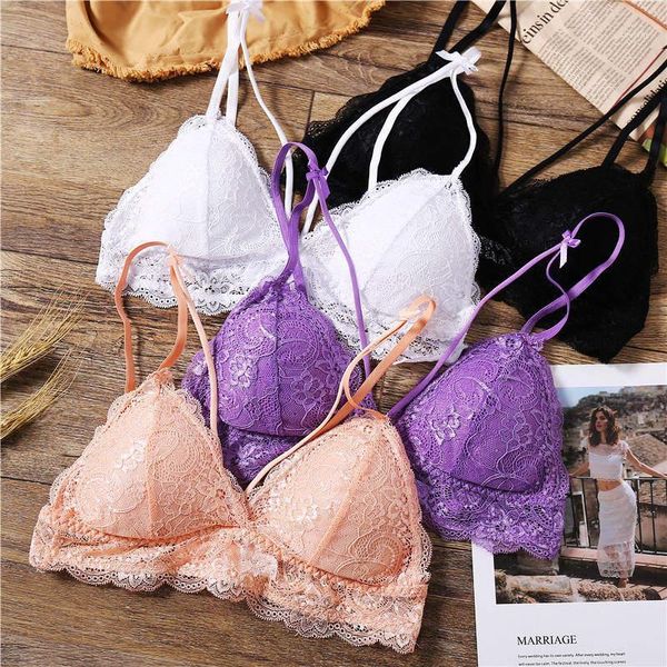 

cute bowknot women lace bra female bralette triangle cup bras push up ultrathin brassiere girls wireunderwear lingerie1, Red;black