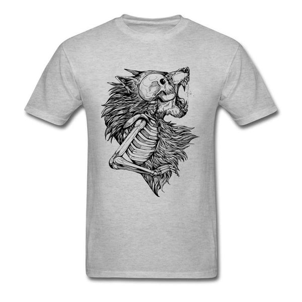

college fashoin wolf skull print grey wild art design tees hip hop streetwear clothes sport hooded sweatshirt hoodie t shirt