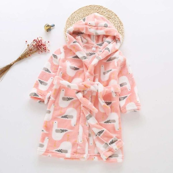 

children's autumn winter pajamas flannel boys' spring and girls' coral veet cartoon bathrobe xmlt, Blue;red
