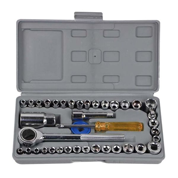 

professional hand tool sets 40pcs 1/4 3/8 inch drive car repair combination suit ratchet socket wrench