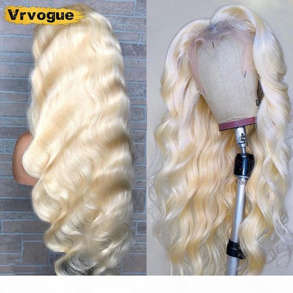 

10-28 inch 613 lace front wig human hair remy brazilian body wave lace front human hair wigs 150% remy blonde lace front wig, Black