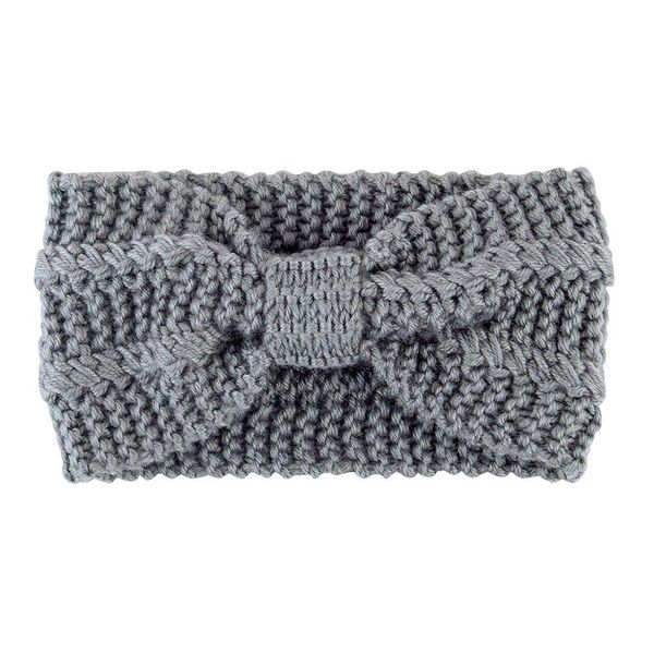 

winter warmer ear knitted headband turban for lady women crochet bow wide stretch hairband headwrap hair accessories jllprz, Slivery;white